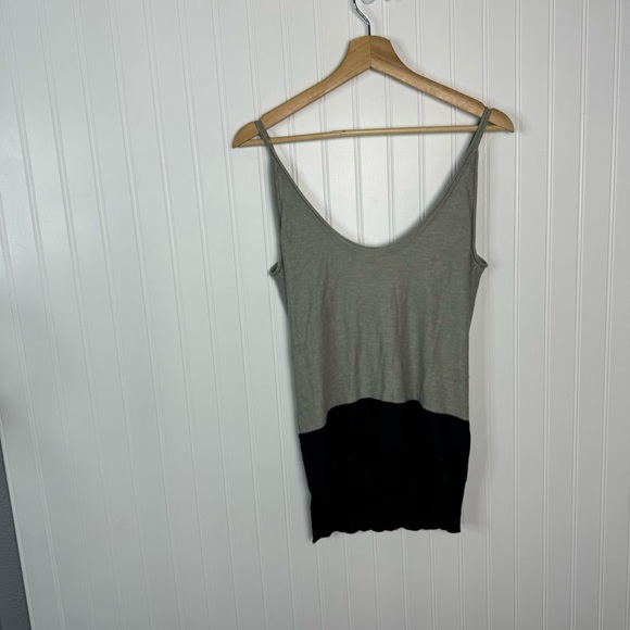 t alexander wang Top XS Gray Black Tank Sleeveless Color block Summer Casual - Picture 6 of 6